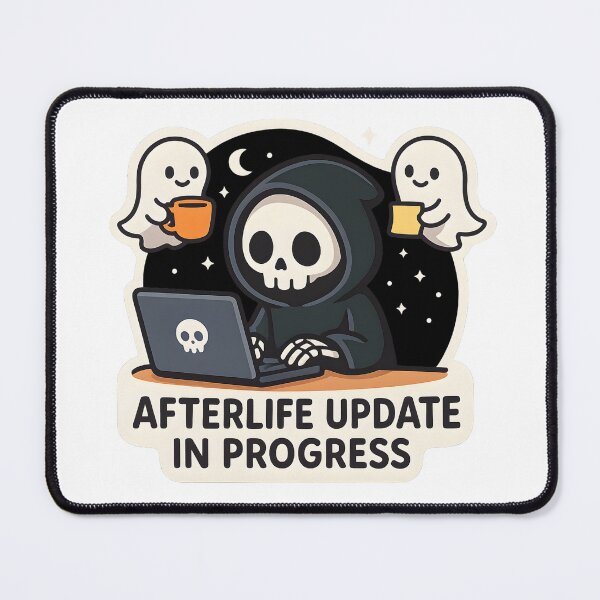 Item preview, Afterlife Update In Progress Grim Reaper Laptop designed and sold by Cheerioza.