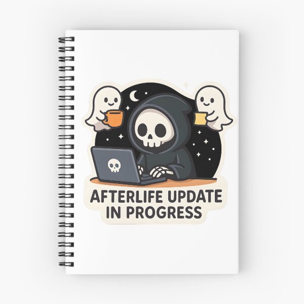 Item preview, Afterlife Update In Progress Grim Reaper Laptop designed and sold by Cheerioza.