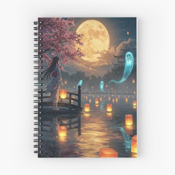 Item preview, Anime Girl Mourning Lost Souls Underneath Full Moon designed and sold by dewaaliverse.