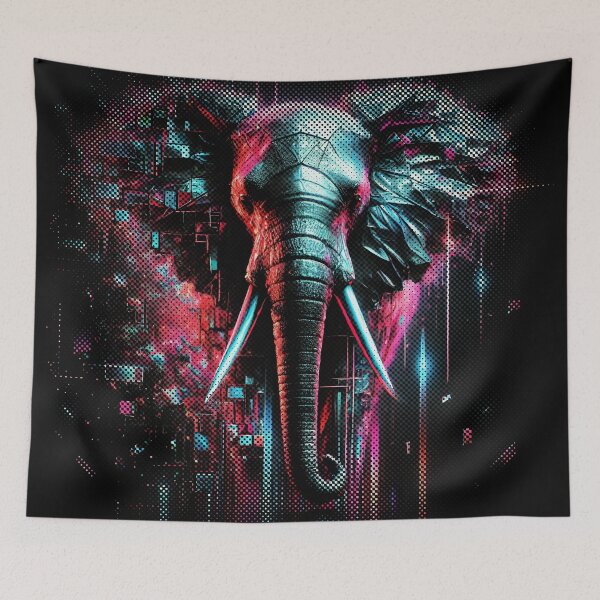 Item preview, Magical Digital Elephant designed and sold by WakeyWakeySakey.
