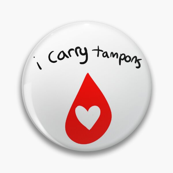 Item preview, I carry tampons - heart designed and sold by The Kolvas Collective.