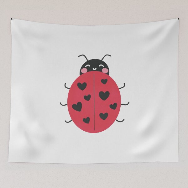 Item preview, cute ladybird with heart spots designed and sold by winterpumpkin.