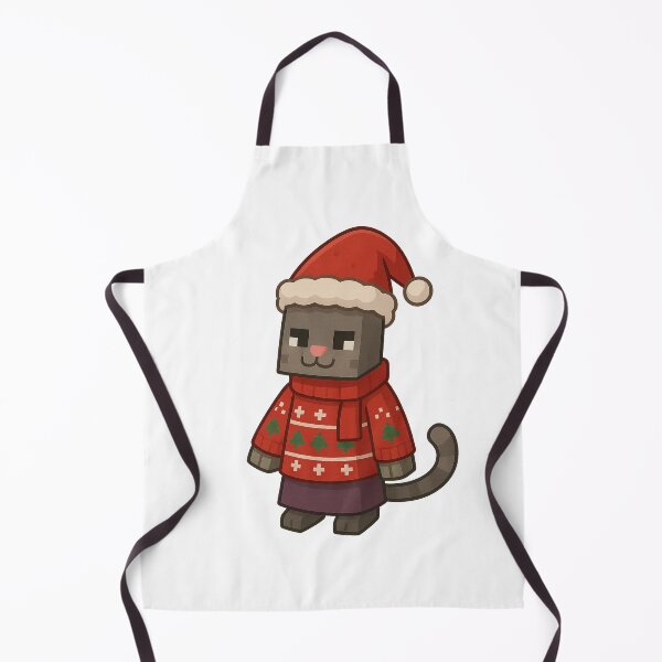Item preview, Cat Santa Claus, Minecraft Style! Blocky, Jolly & Ready for Christmas designed and sold by DibujandoPorfa.