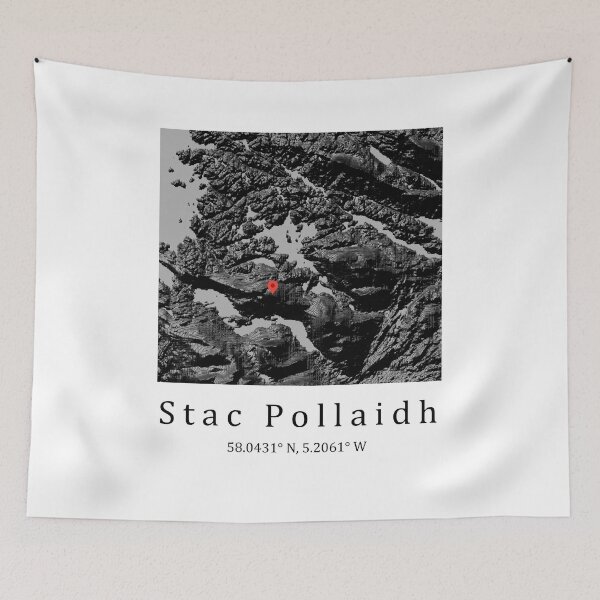 Item preview, Stac Pollaidh Scotland Mountain Map Art - Scottish Highlands Hiking Gift designed and sold by Loom on the Loch.