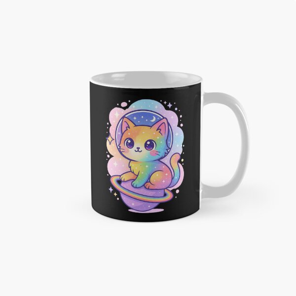 Item preview, Rainbow Galaxy Cat Kawaii Cosmic Pride Sticker designed and sold by Alyn8.