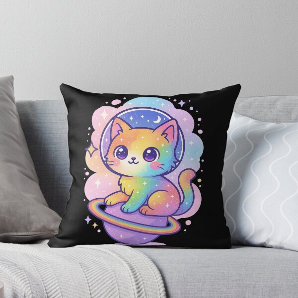 Item preview, Rainbow Galaxy Cat Kawaii Cosmic Pride Sticker designed and sold by Alyn8.