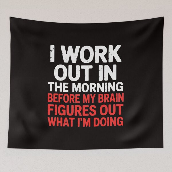 Item preview, I Workout In Morning Gym Exercise Fitness Women Men designed and sold by MelSurf.