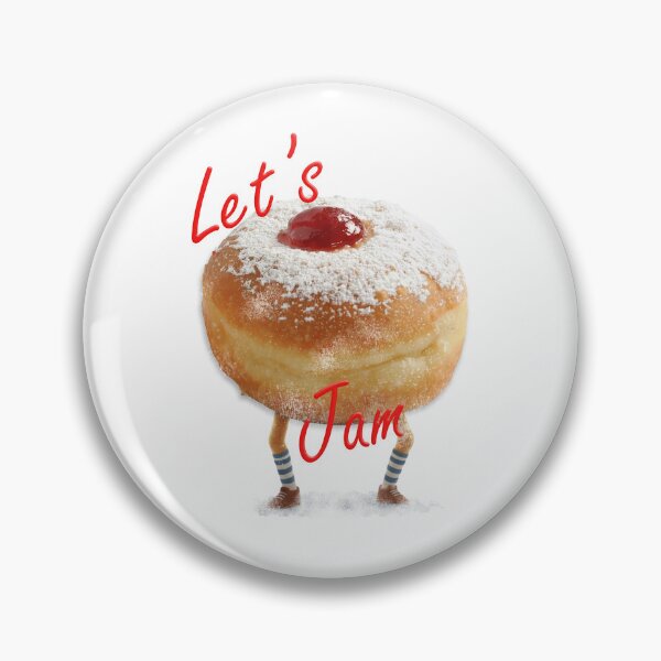Item preview, Oversized Hanukkah Fleece Sweatshirt | Funny Jelly Donut "Let’s Jam!" Tee designed and sold by Jerusalem Shuk.