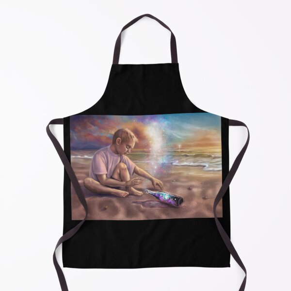 Item preview, The Message - Boy Discovering Galaxy in Bottle (Surreal Fantasy Art) designed and sold by Fantasy Illustrations & Fan Art.