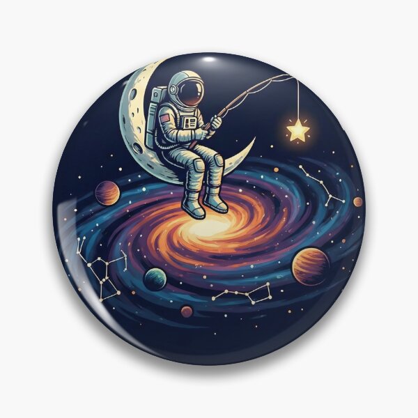Item preview, Star Catcher Astronaut Fishing Galaxy designed and sold by Ambient Mind Design.