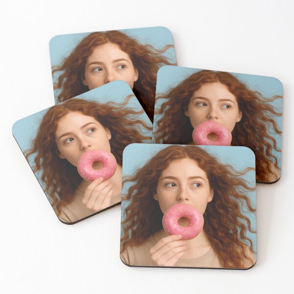 Item preview, Girl with donut designed and sold by Ana-Carla.
