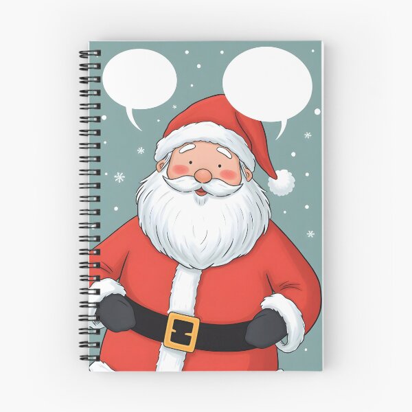 Item preview, Santa Cartoon Comic – Two Empty Speech Bubbles for Your Own Message designed and sold by EmeraldeaDesign.