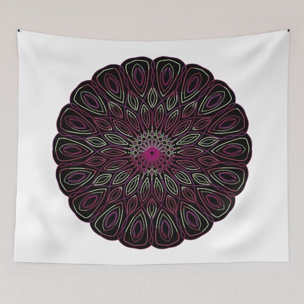 Item preview, black and pink Mandala designed and sold by Mandala-house.