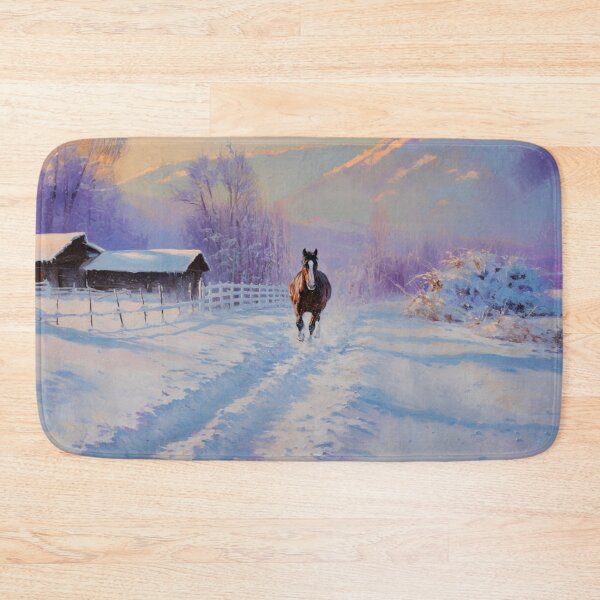 Item preview, A Thoroughbred horse racing along a snowy trail Horses in Motion designed and sold by CDC40.