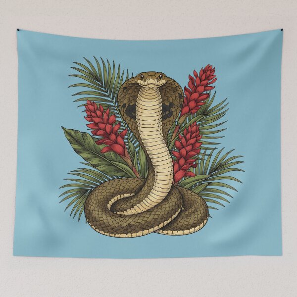 Item preview, King Cobra Snake Rising with Red Ginger designed and sold by BirdsnStuff.