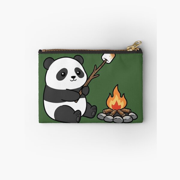 Item preview, Cute Panda Around a Campfire – Cozy Camping Animal Illustration designed and sold by ProperGoodArt.