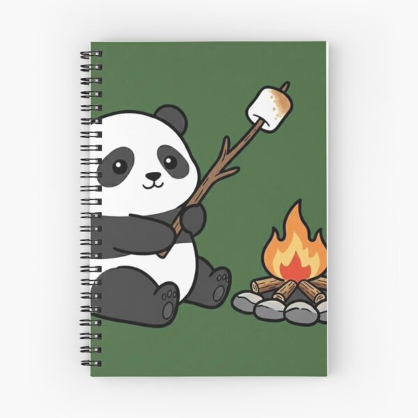 Artikelvorschau, Niedlicher Panda am Lagerfeuer – Gemütliche Camping-Tierillustration entworfen und verkauft von ProperGoodArt.