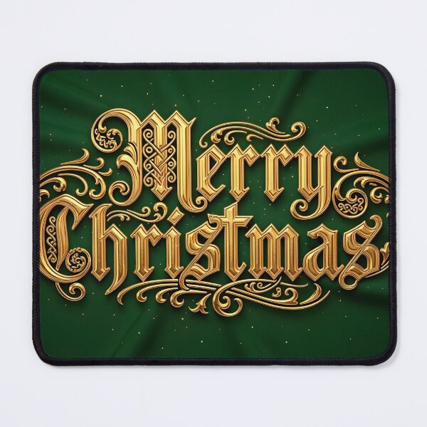 Item preview, Merry Christmas in elaborately decorated gold ornamental lettering designed and sold by Djantrix.