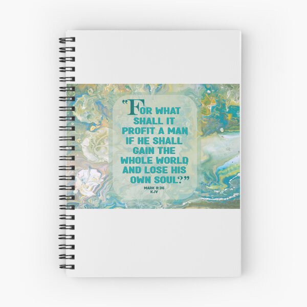 Item preview, Christian bible verse from the King James version. Jesus words from Mark chapter 8. designed and sold by Angela Dow.