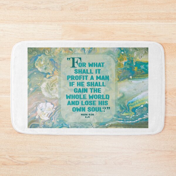 Item preview, Christian bible verse from the King James version. Jesus words from Mark chapter 8. designed and sold by Angela Dow.
