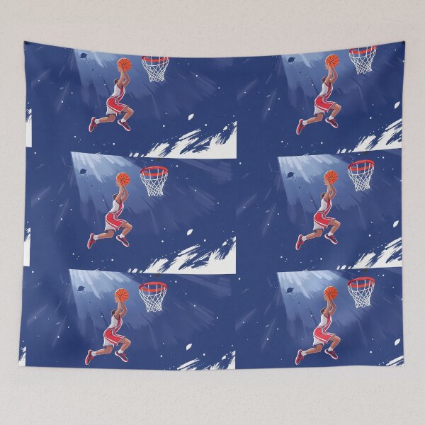 Item preview, Dunk Dynamic Action Scenes Spirit Sports Athlete Colors designed and sold by ART ATTACK ZONE.