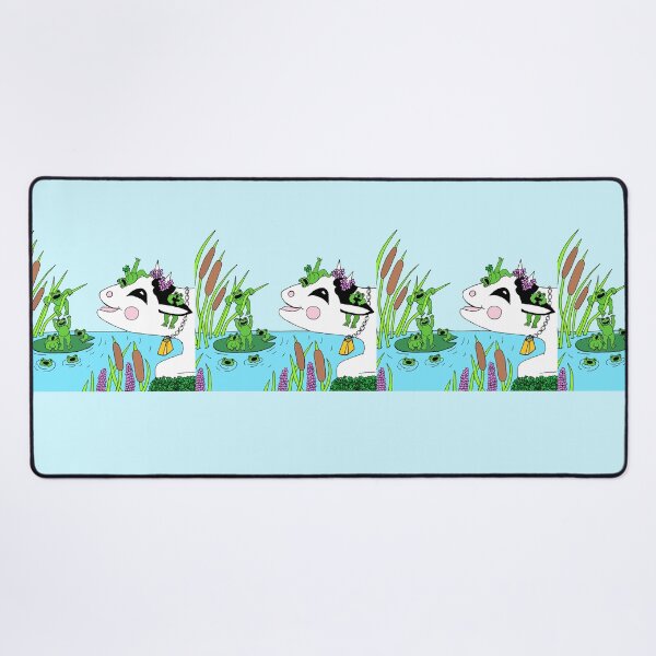Item preview, A Chorus of Frogs Singing with a Happy Cow designed and sold by JoyousArt4u.