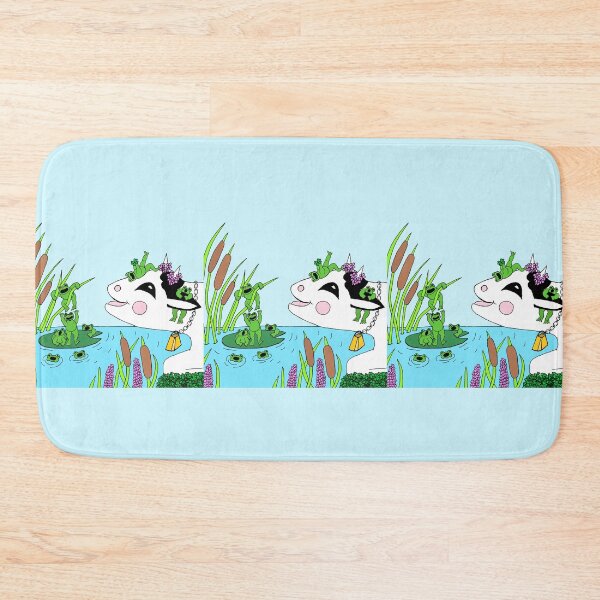 Item preview, A Chorus of Frogs Singing with a Happy Cow designed and sold by JoyousArt4u.