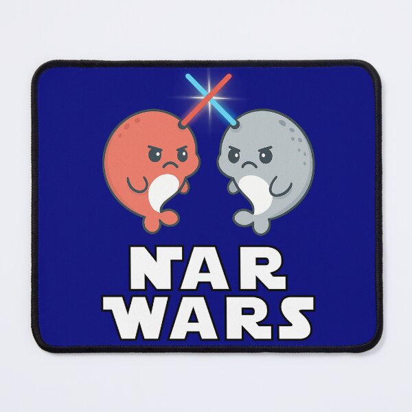 Item preview, Nar Wars Shirt – Funny Narwhal Lightsaber Battle Parody Tee designed and sold by RollForDesignCo.