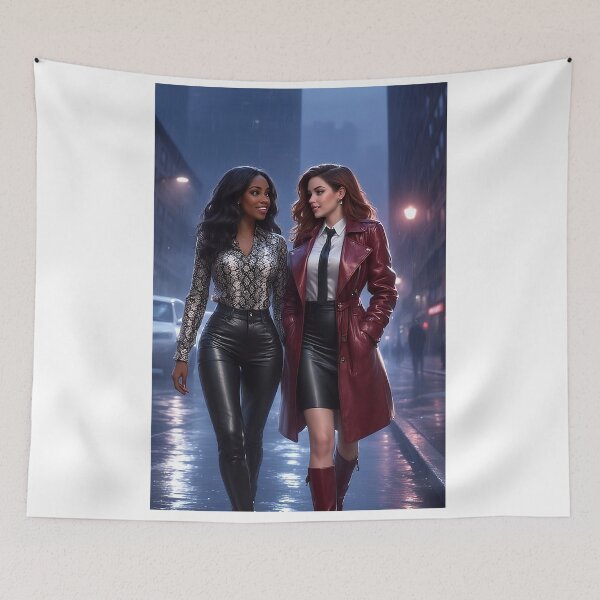 Item preview, Leather, Snakeskin & Love In the Rain designed and sold by Trina AI Art.