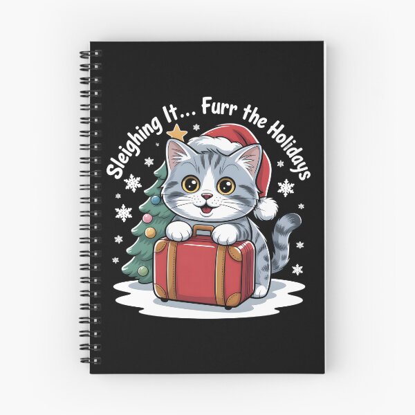 Item preview, Christmas Cat - Sleighing It… Furr the Holidays designed and sold by HAPPYinPIECES.