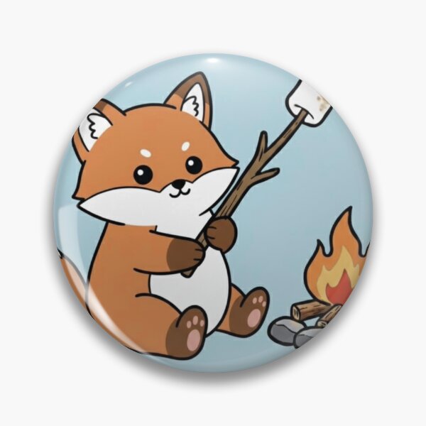 Item preview, Cute Fox Around a Campfire – Cozy Camping Woodland Illustration designed and sold by ProperGoodArt.