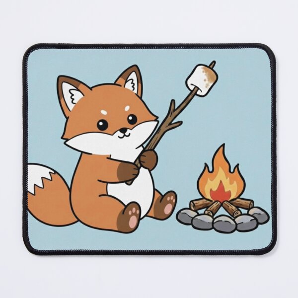 Item preview, Cute Fox Around a Campfire – Cozy Camping Woodland Illustration designed and sold by ProperGoodArt.