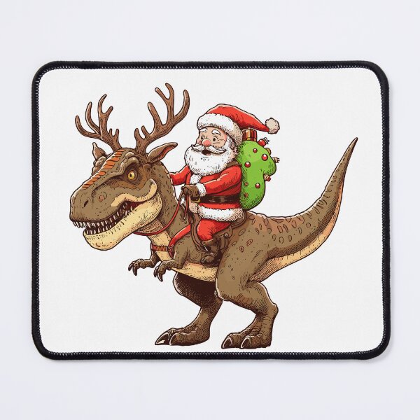 Artikelvorschau, Weihnachtsmann reitet Dinosaurier T-Rex entworfen und verkauft von Gkinoki.