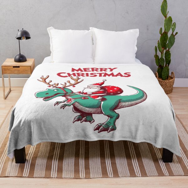 Item preview, Santa Riding Dinosaur T-Rex Merry Christmas designed and sold by Gkinoki.