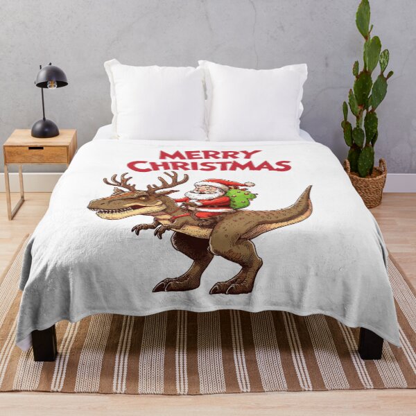 Item preview, Santa Riding Dinosaur T-Rex Merry Christmas designed and sold by Gkinoki.