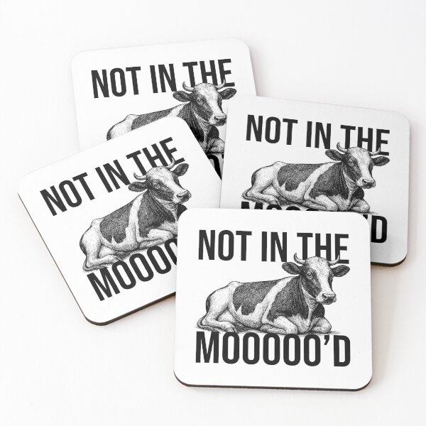 Item preview, Not in the Mooooo'd – Funny Black and White Cow Design designed and sold by xndrlab.