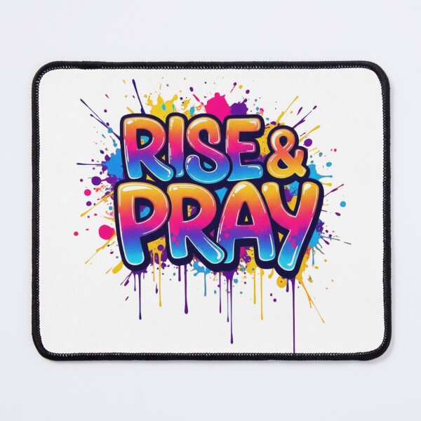 Item preview, RISE & PRAY Bold Graffiti Street Art Tee designed and sold by FitnWear.