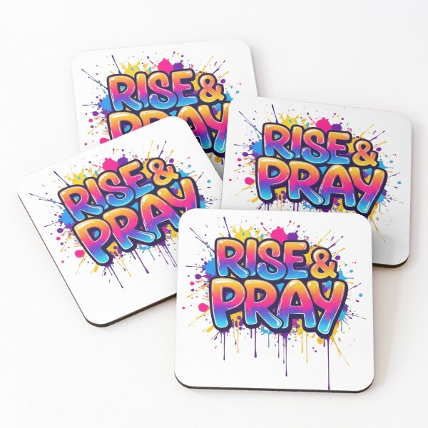 Item preview, RISE & PRAY Bold Graffiti Street Art Tee designed and sold by FitnWear.