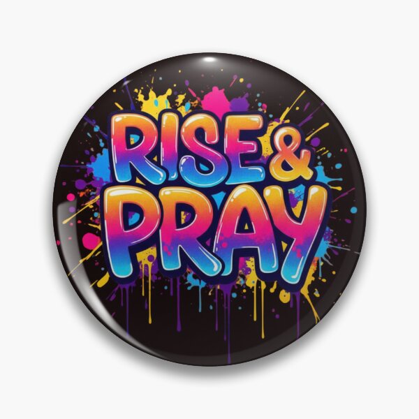 Item preview, RISE & PRAY Bold Graffiti Street Art Tee designed and sold by FitnWear.