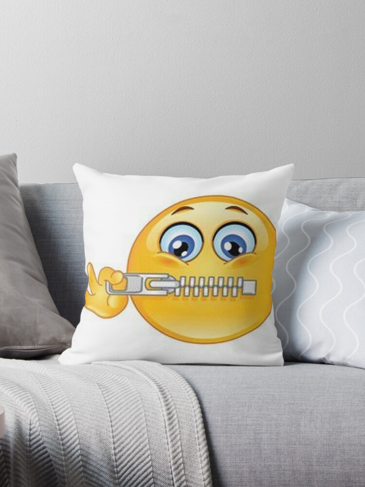 Zip it Be Quiet Emoji | Metal Print