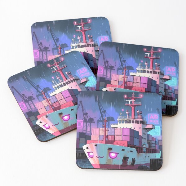 Item preview, Midnight Smuggler Container-chan ♡ Kawaii Cyberpunk Harbor designed and sold by NordseeSteel.