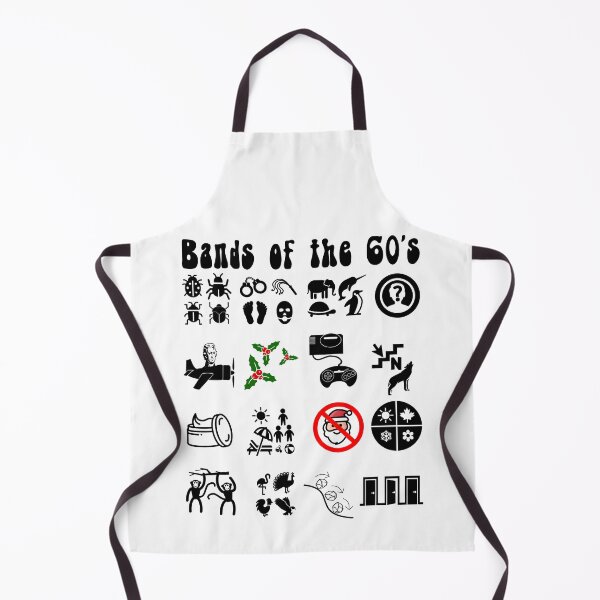 Item preview, Funny Nerdy Iconic Rock Bands of the 60s Black Text designed and sold by MathWare MathClips.