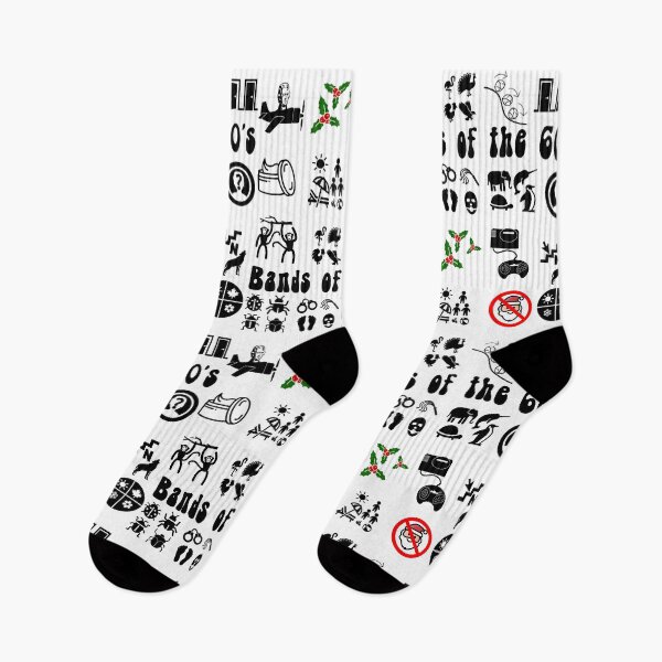 Item preview, Funny Nerdy Iconic Rock Bands of the 60s Black Text designed and sold by MathWare MathClips.