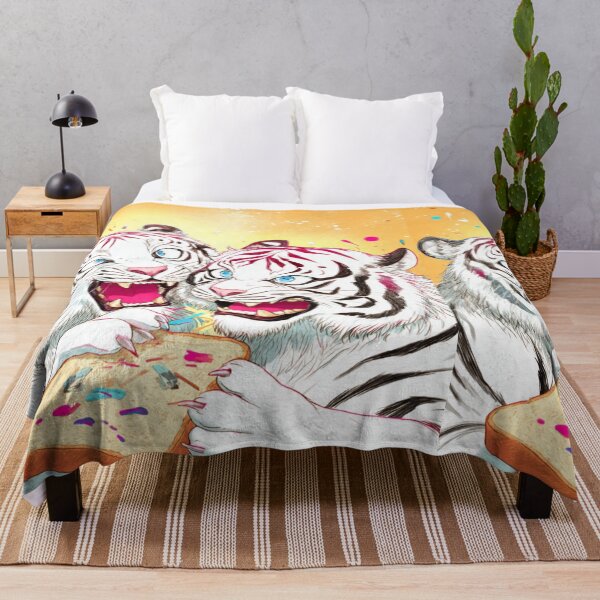 Item preview, Party Tigers Fighting Over Toast – Artistic Illustration designed and sold by TreatLLC.