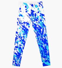 Leggings Splash and Drip Blue Art