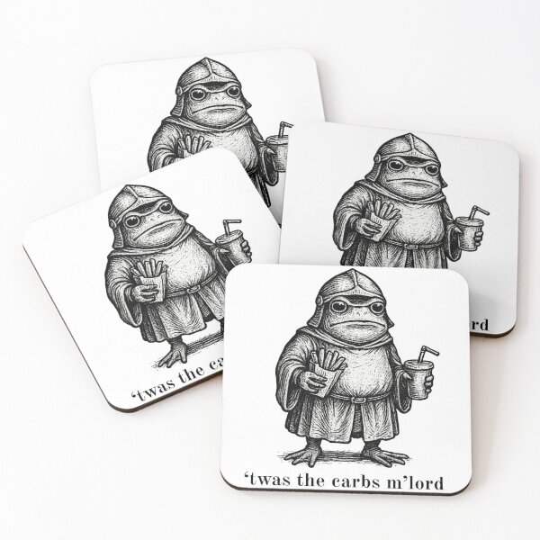 Item preview, Twas The Carbs M’Lord – Medieval Frog Knight, Funny Carbs Meme, Foodie Fantasy  designed and sold by Idontwannaknow.