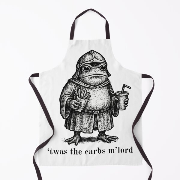 Item preview, Twas The Carbs M’Lord – Medieval Frog Knight, Funny Carbs Meme, Foodie Fantasy designed and sold by Idontwannaknow.