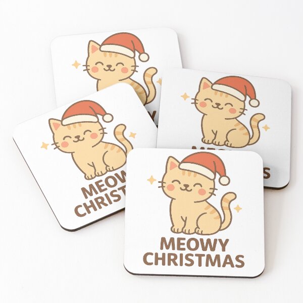 Item preview, Meowy Christmas – Cute Kawaii Christmas Cat Design designed and sold by StyleLap.