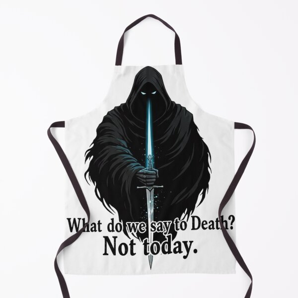 Item preview, What do we say to Death? Not today – Minimalist Quote Design designed and sold by TheCreativeAura.