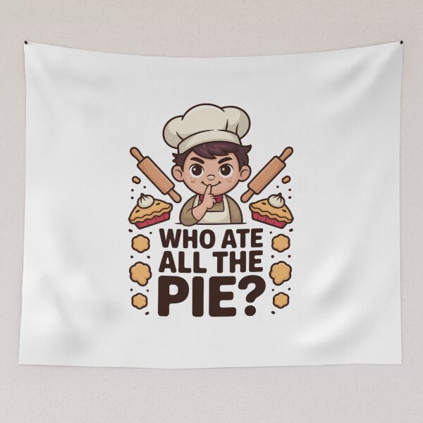 Item preview, National Pie Day Funny Chef Baking Who Ate The Pie designed and sold by chattsuede.